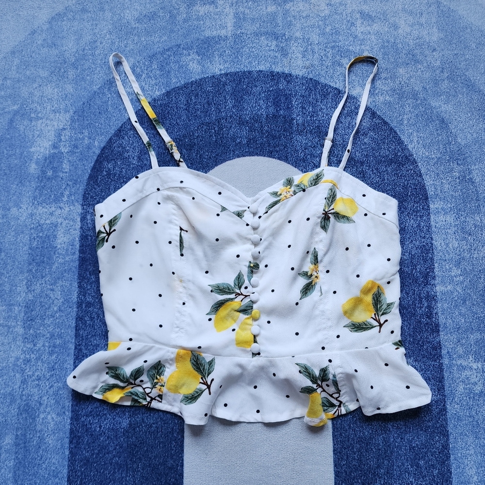 Dainty lemon crop cami